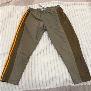 Kith Adidas Gray and Brown Joggers with Orange Stripe